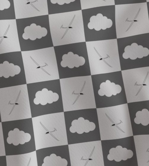 Glider checker fabric — grey